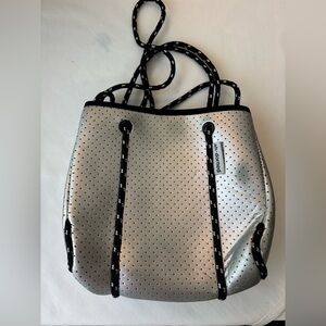 Silver Perforated Women's Bag
